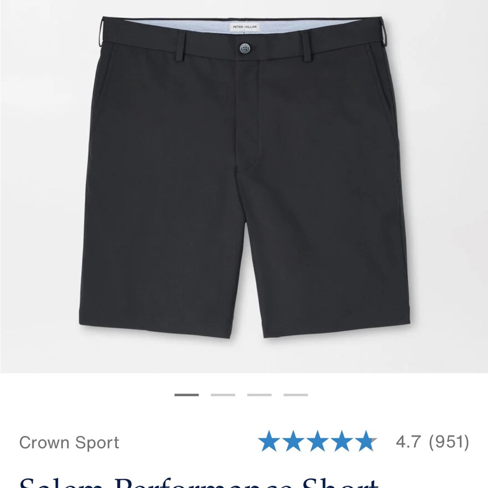 NWOT Peter Miller Crown Sport Men's Black Shorts Sz 36